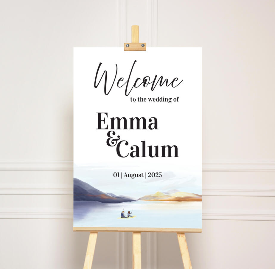 Watercolour Welcome Board